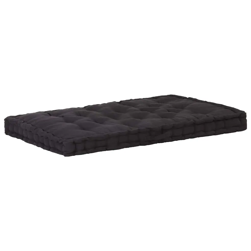 Pallet Floor Cushions Indoor Outdoor Black Cotton 2 Piece