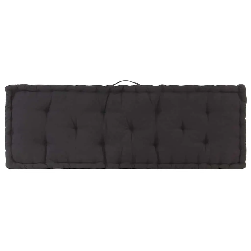 Pallet Floor Cushions Indoor Outdoor Black Cotton 2 Piece