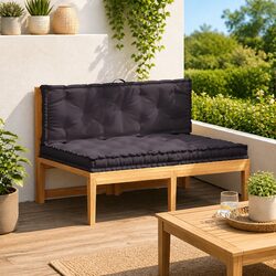 Pallet Cushions Set: 2 Anthracite Cotton Floor Cushions