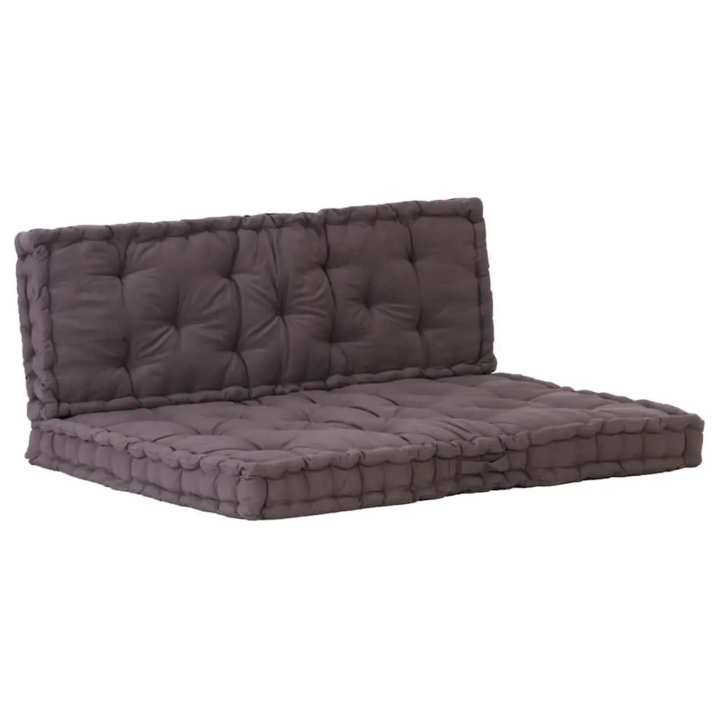 Pallet Floor Cushions 2 pcs Cotton Anthracite Garden Sofa Seat Pad Comfort