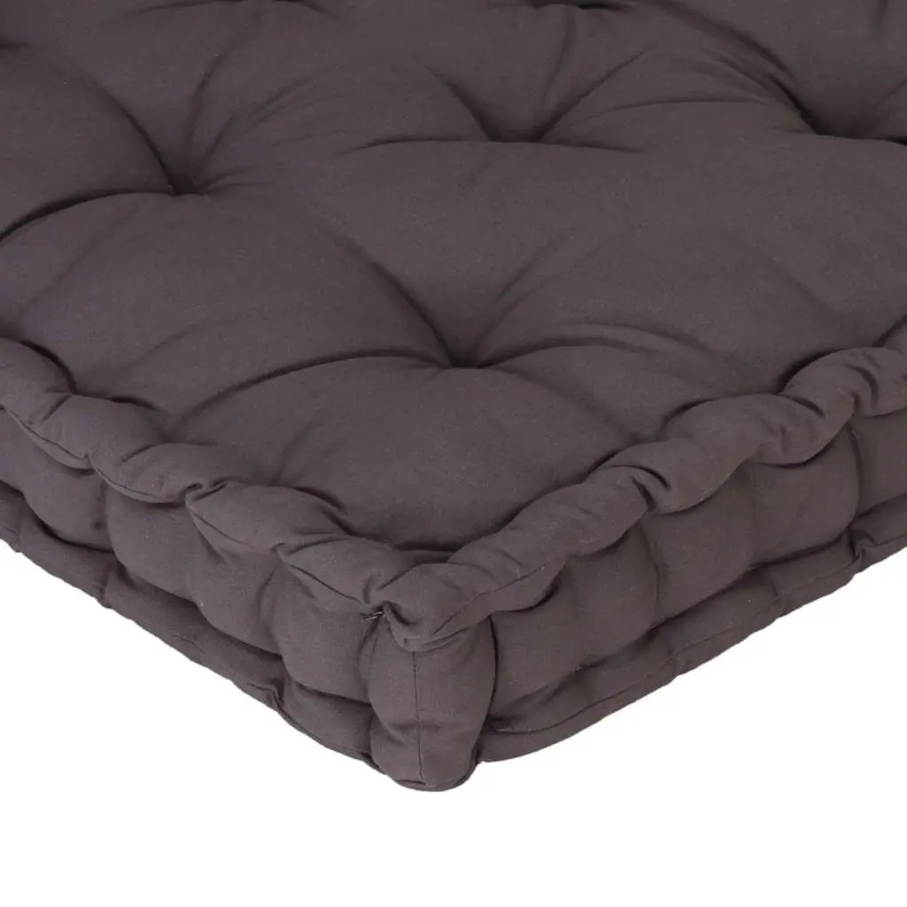 Pallet Floor Cushions 2 pcs Cotton Anthracite Garden Sofa Seat Pad Comfort
