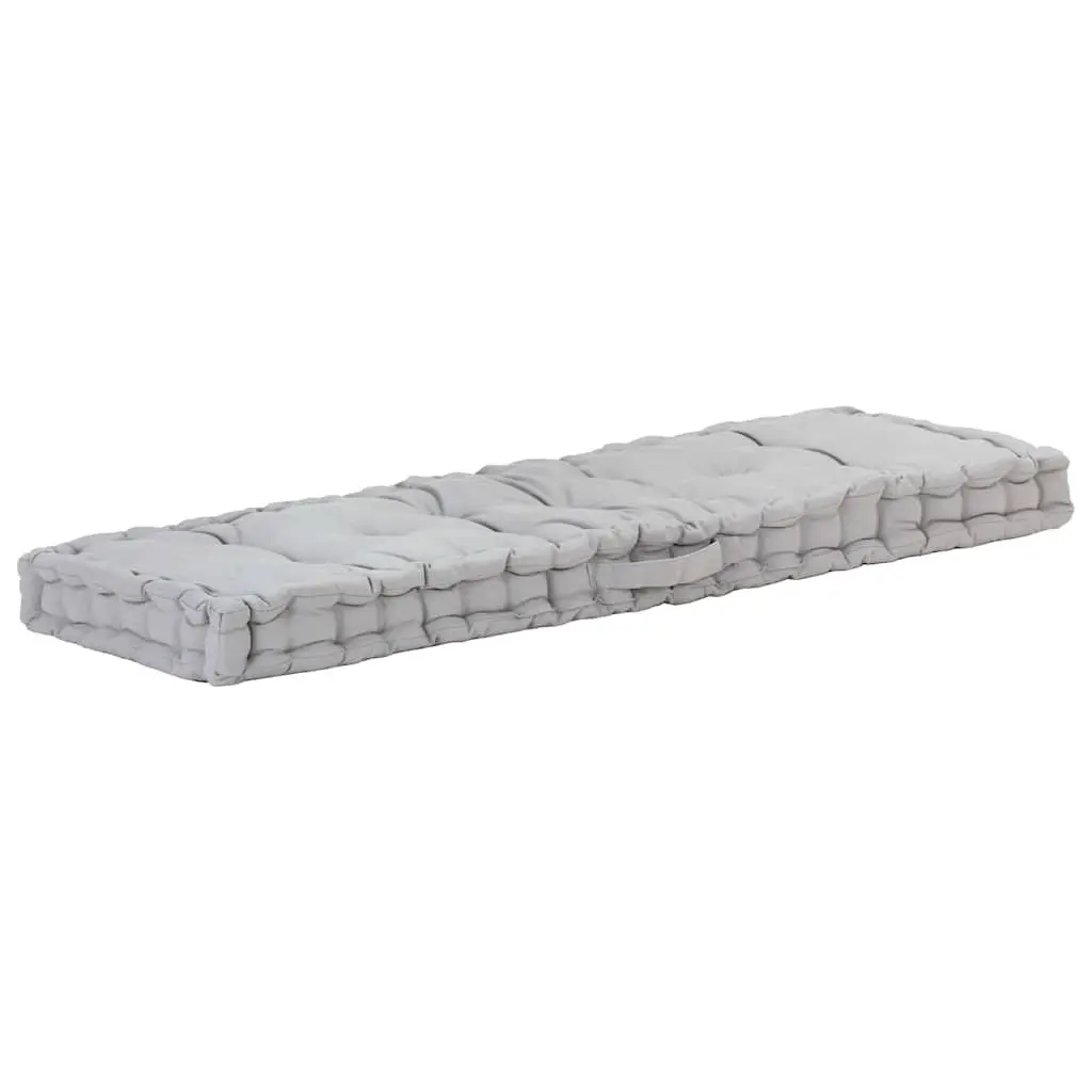 Pallet Floor Cushions 2 pcs Cotton Grey Garden Sofa Seat Pad Outdoor Decor
