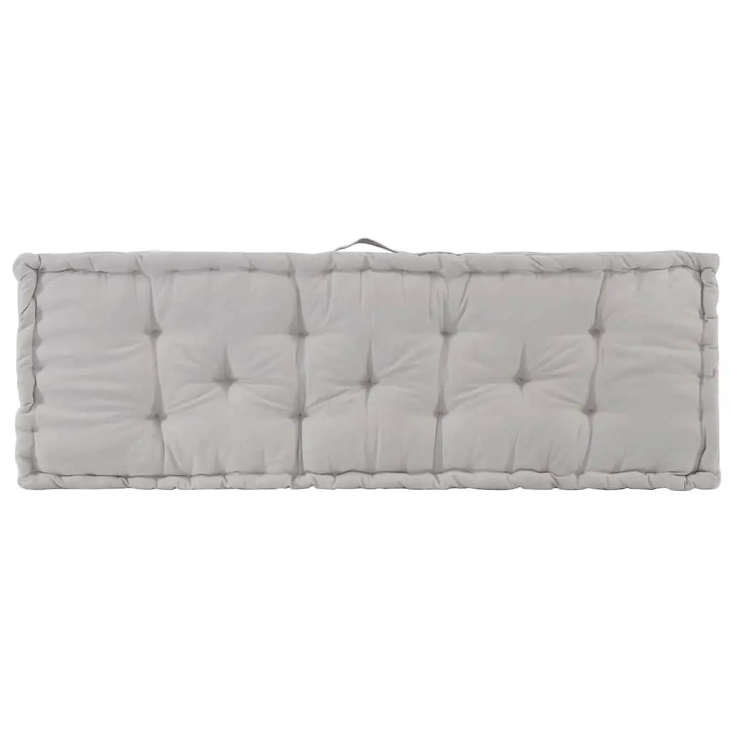 Pallet Floor Cushions 2 pcs Cotton Grey Garden Sofa Seat Pad Outdoor Decor
