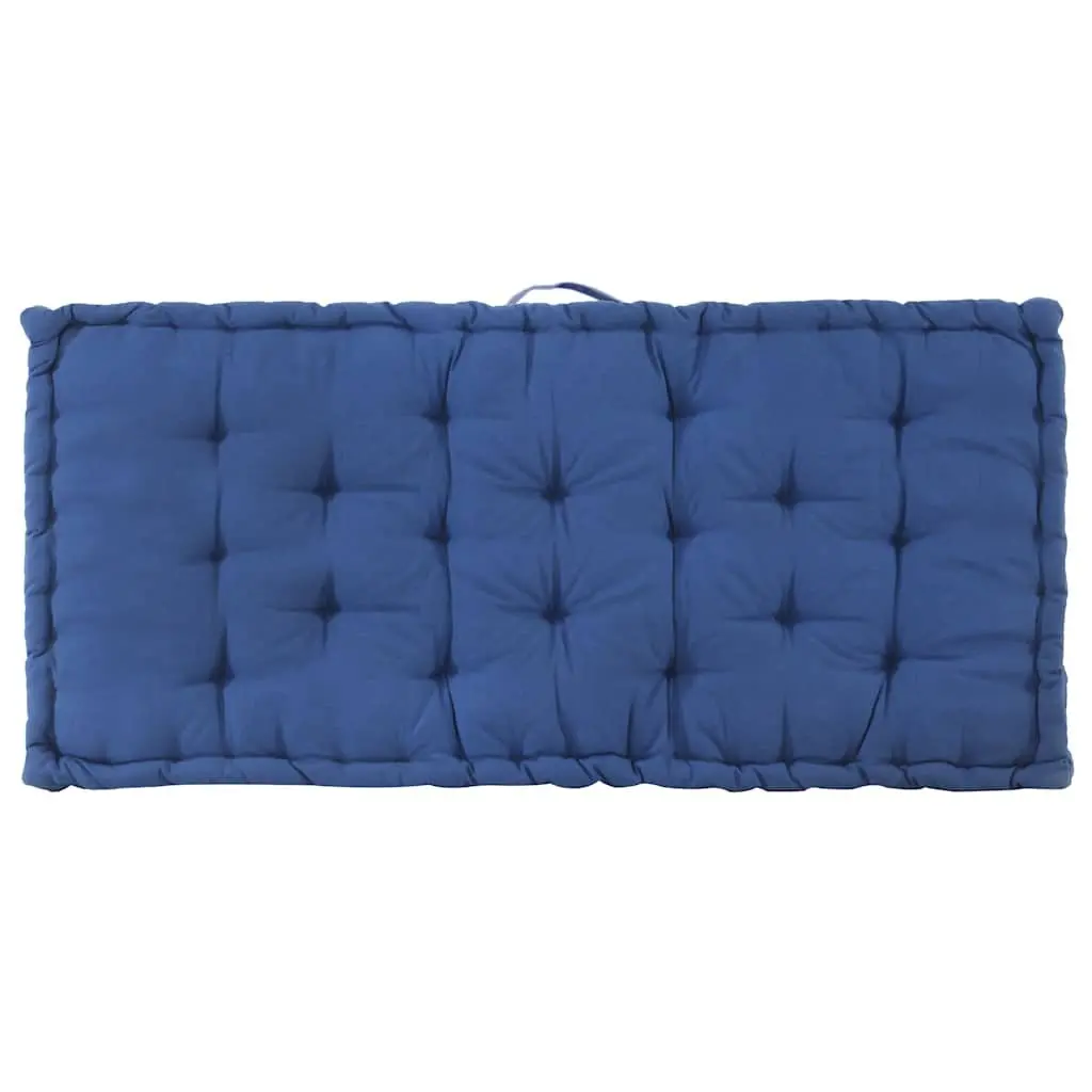 Pallet Floor Cushions Garden Sofa Bench Blue Cotton 2 Pieces