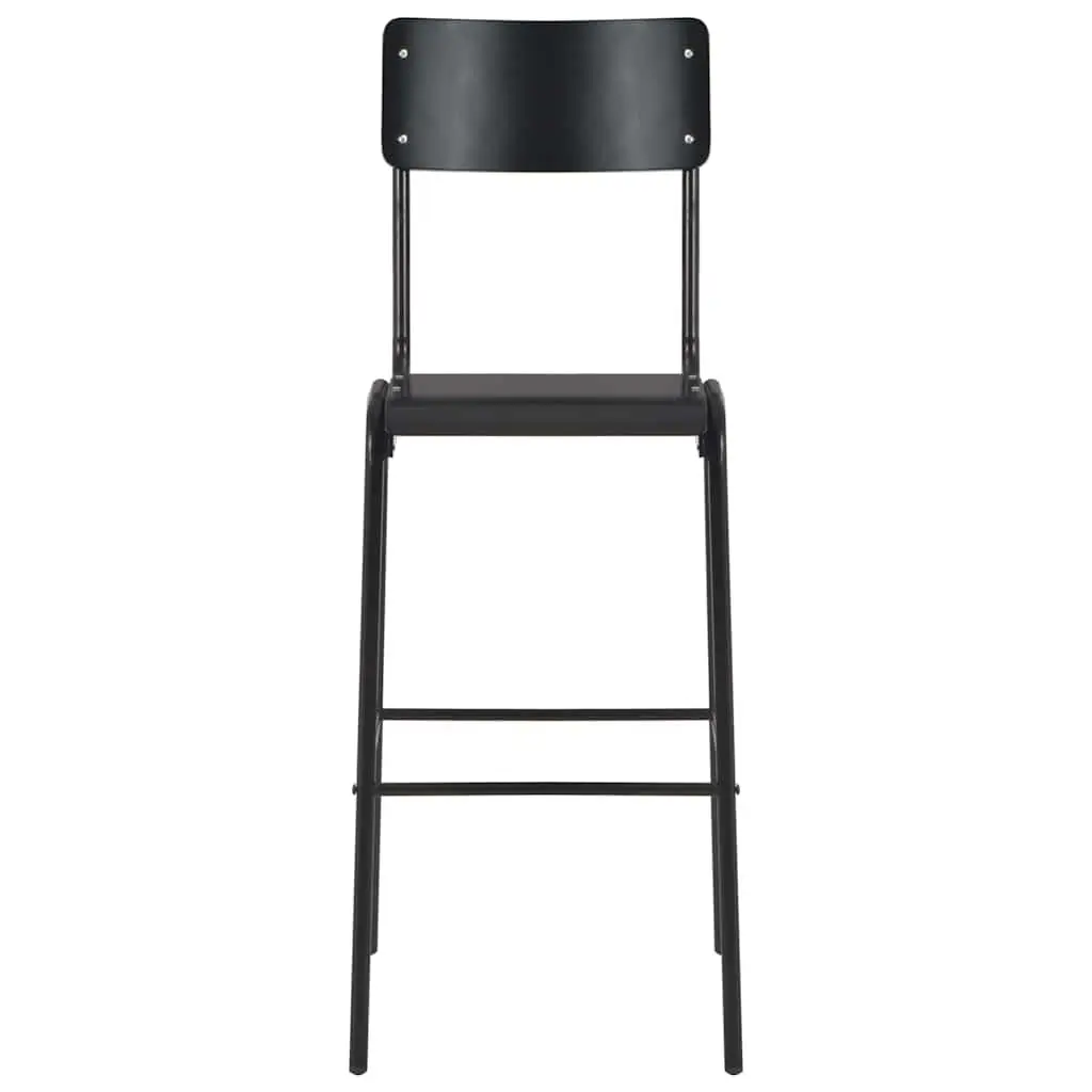Bar Stools Set 6 Pieces Black Stackable Dining Chair Kitchen Counter Height