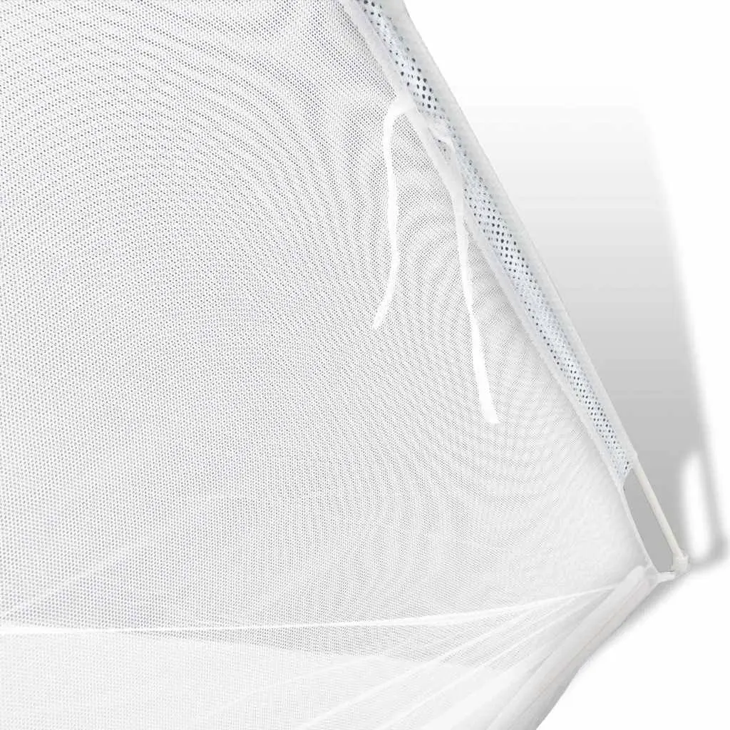 Camping Tent Outdoor 200x150x145 cm Fiberglass Poles Mosquito Screen White