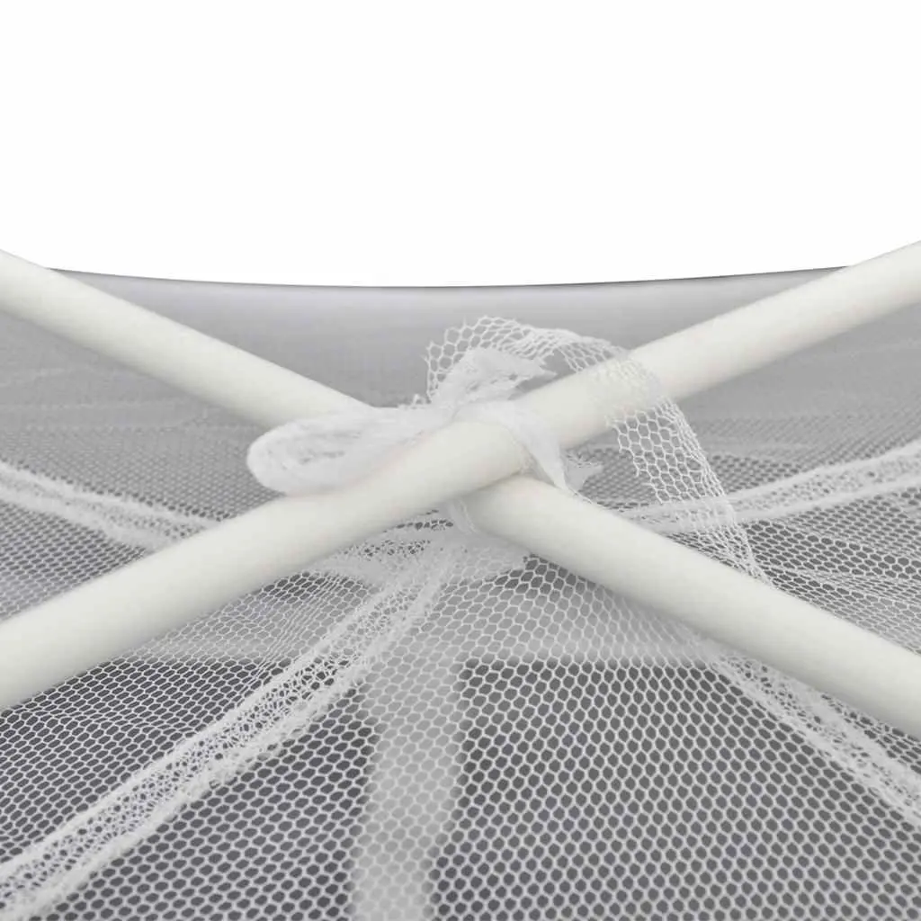 Camping Tent Outdoor 200x150x145 cm Fiberglass Poles Mosquito Screen White