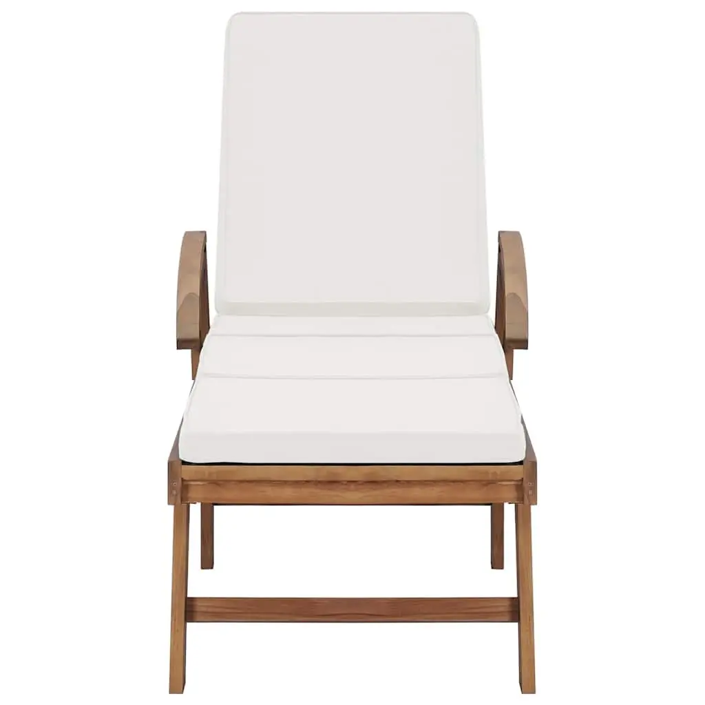 Sun Loungers for Outdoor Patio Garden 2 Piece Adjustable Backrest with Cushions
