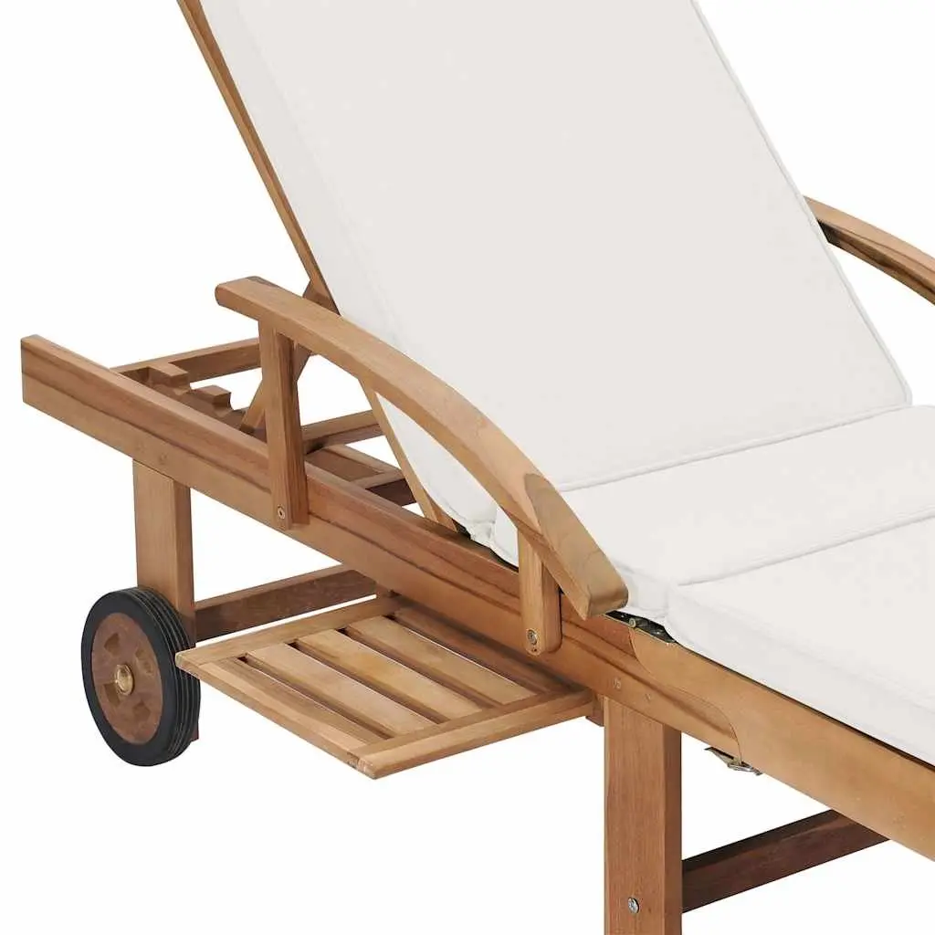 Sun Loungers for Outdoor Patio Garden 2 Piece Adjustable Backrest with Cushions