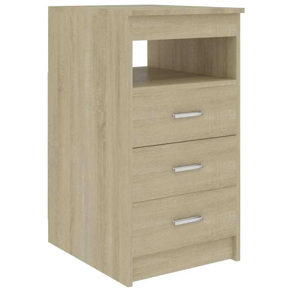 Engineered Wood Desk 140x50x76cm with Storage Drawers