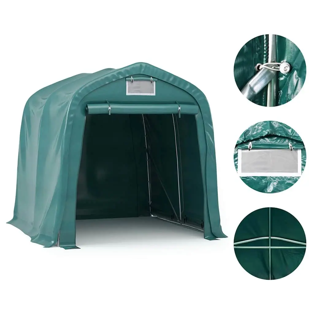 Garage Canopy Shelter 1.6 x 2.4m Green Outdoor Storage Tent for Vehicles and Goods
