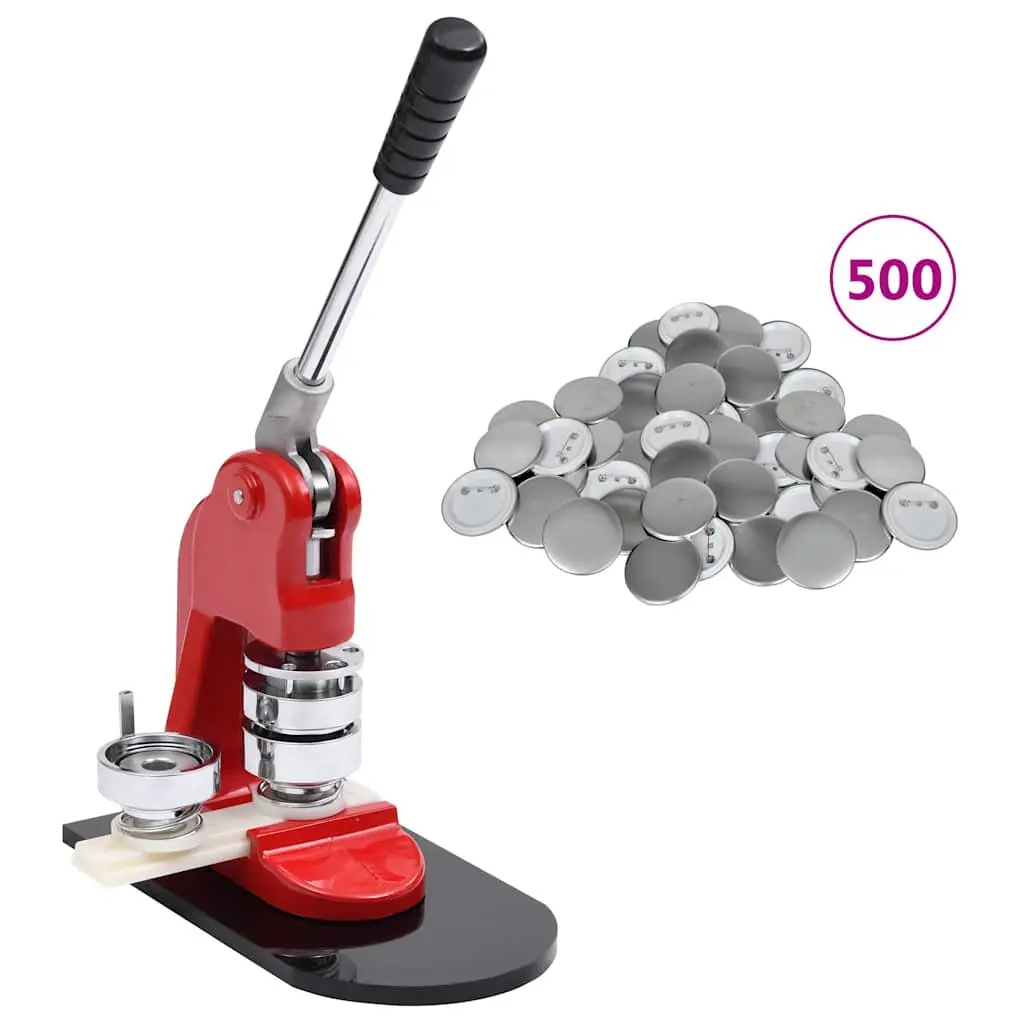 44mm Badge Maker Machine with 500 Button Parts Included