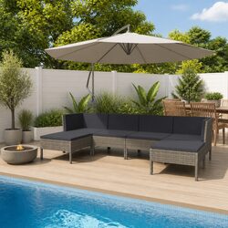 6 Piece Garden Lounge Set with Modular Design