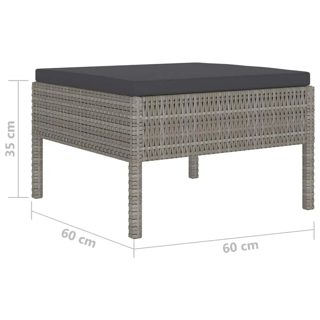 Garden Lounge Set Outdoor Furniture 4 Piece Grey