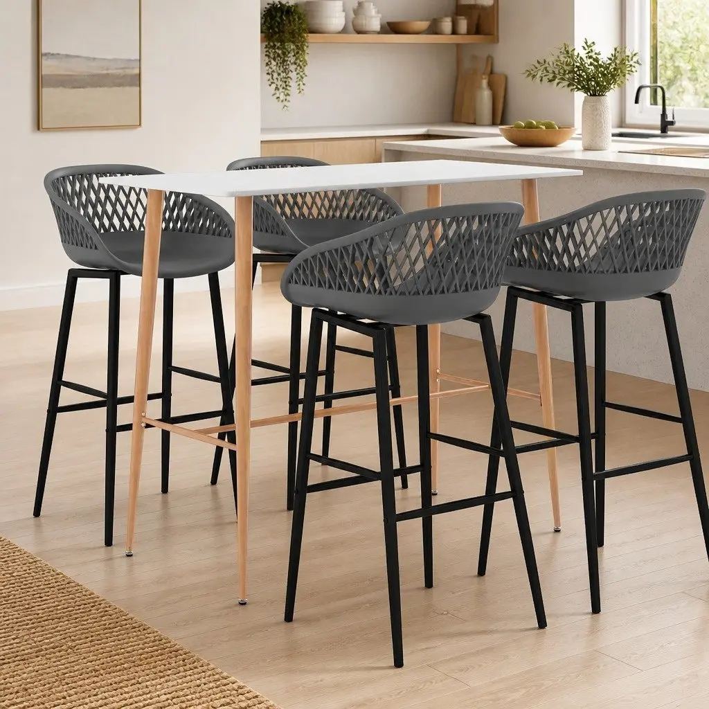 5 Piece Counter Height Bar Set with Table and Stools
