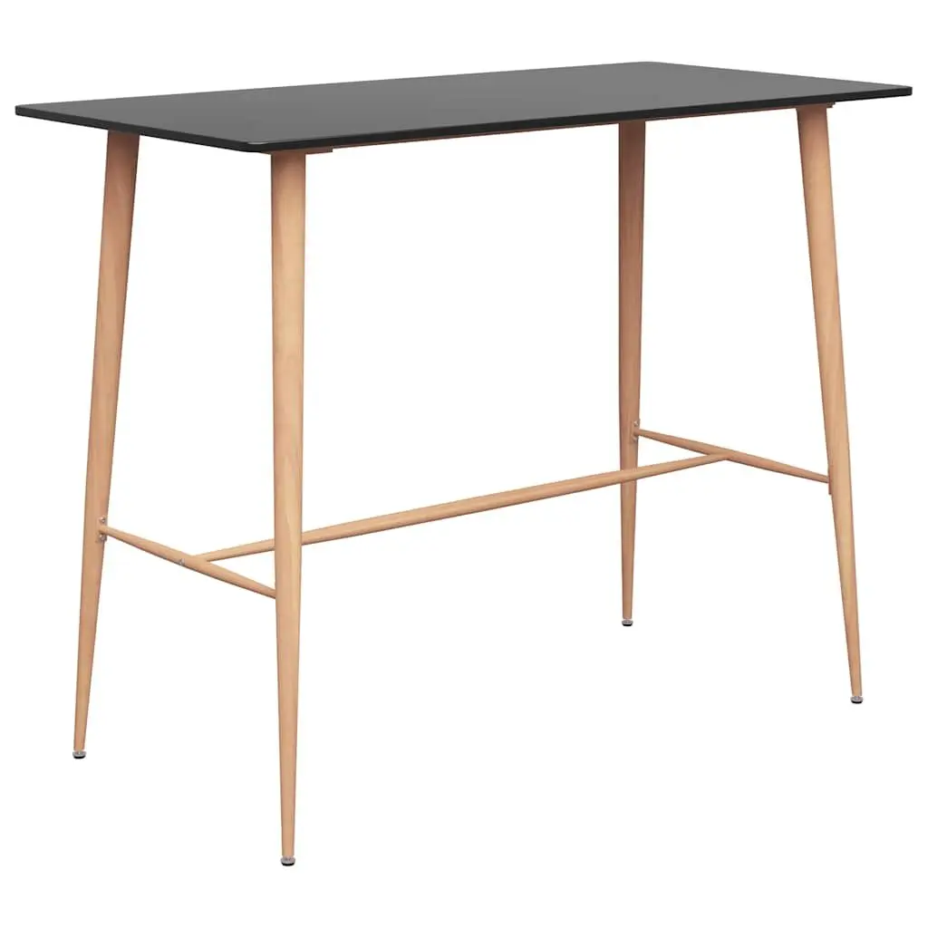 Bar Set 5 Piece Black Counter Table Stools Kitchen Dining Furniture Indoor
