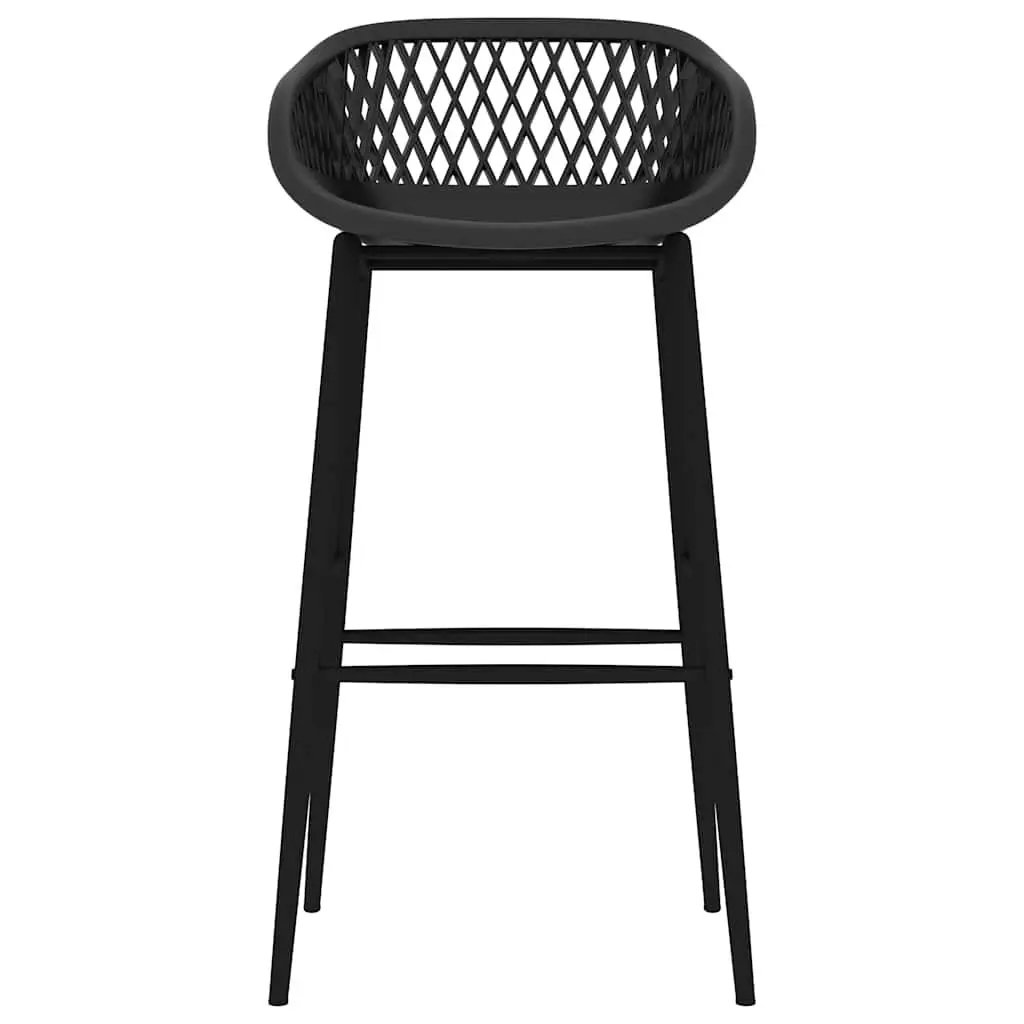 Bar Set 5 Piece Black Counter Table Stools Kitchen Dining Furniture Indoor