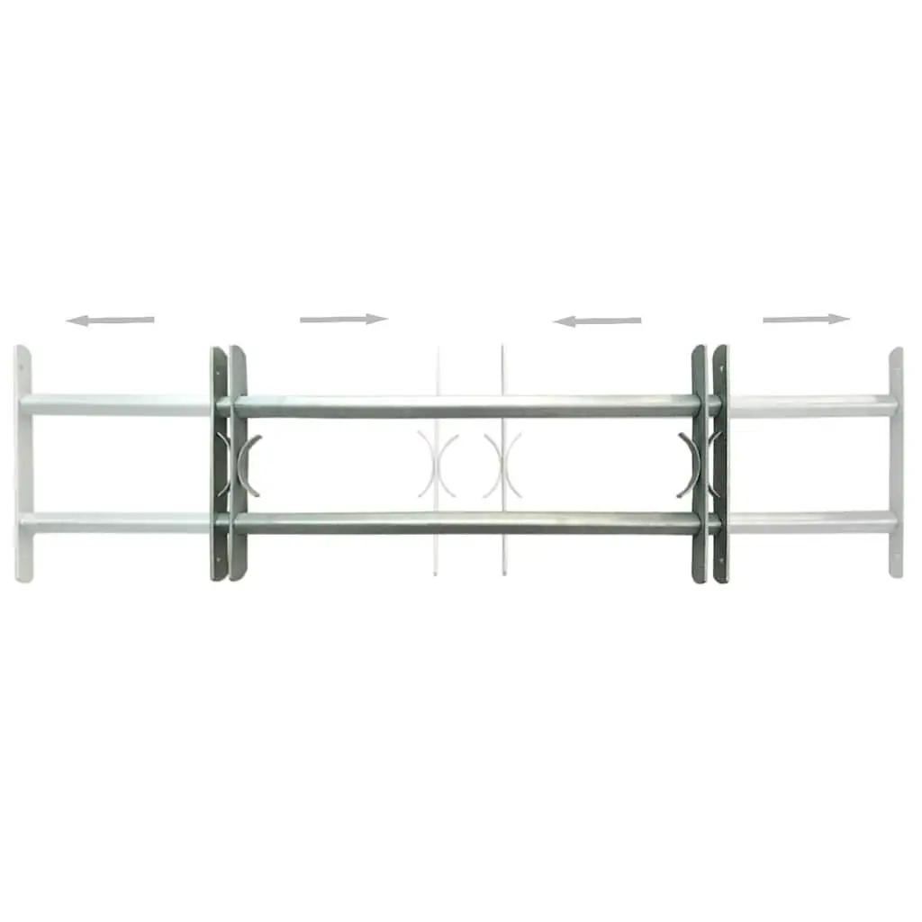 Security Window Grilles 2 Pack Adjustable 700-1050mm Steel