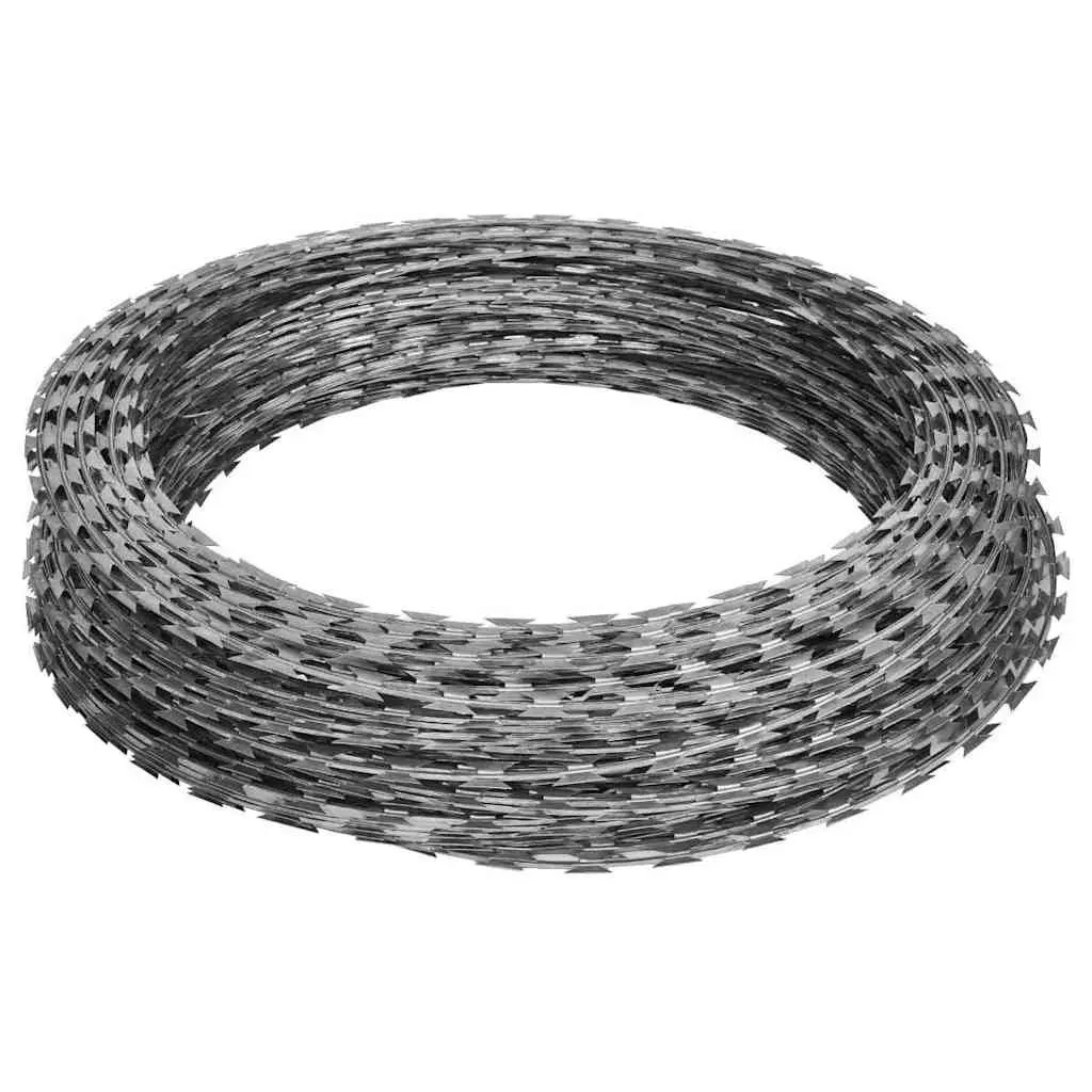 Razor Wire Helical Coil Rolls 2 Pieces Galvanised Steel Garden Fence Security