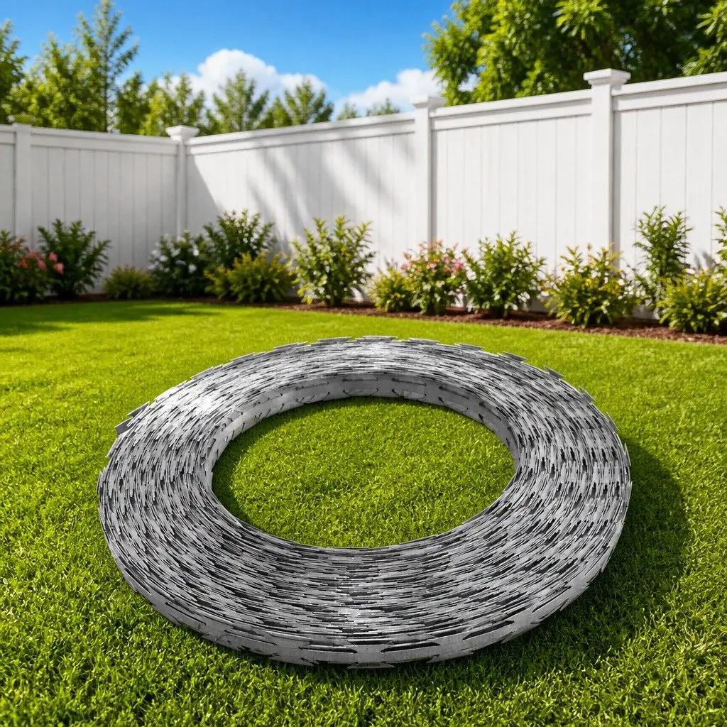 Razor Wire 2 Pieces 100m Steel Barbed Garden Fence Security Outdoor Protection