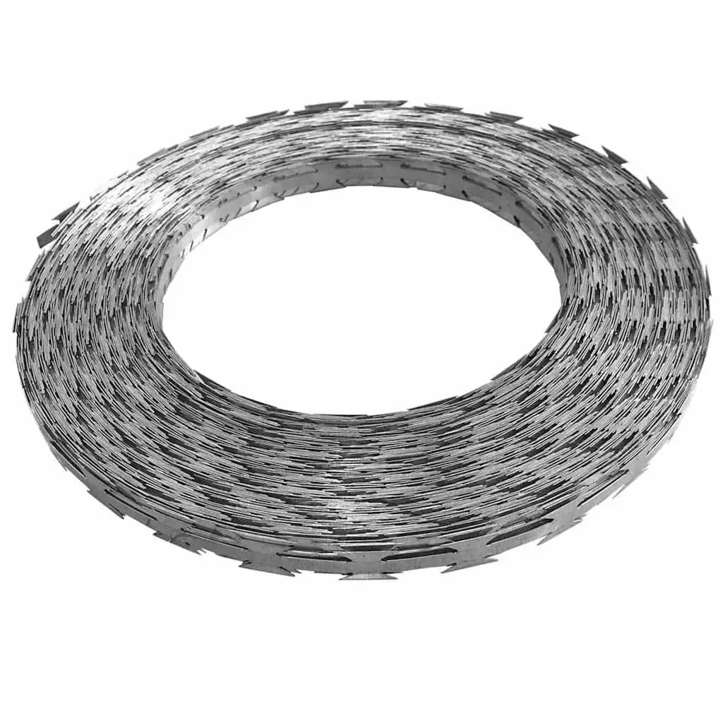 Razor Wire 2 Pieces 100m Steel Barbed Garden Fence Security Outdoor Protection