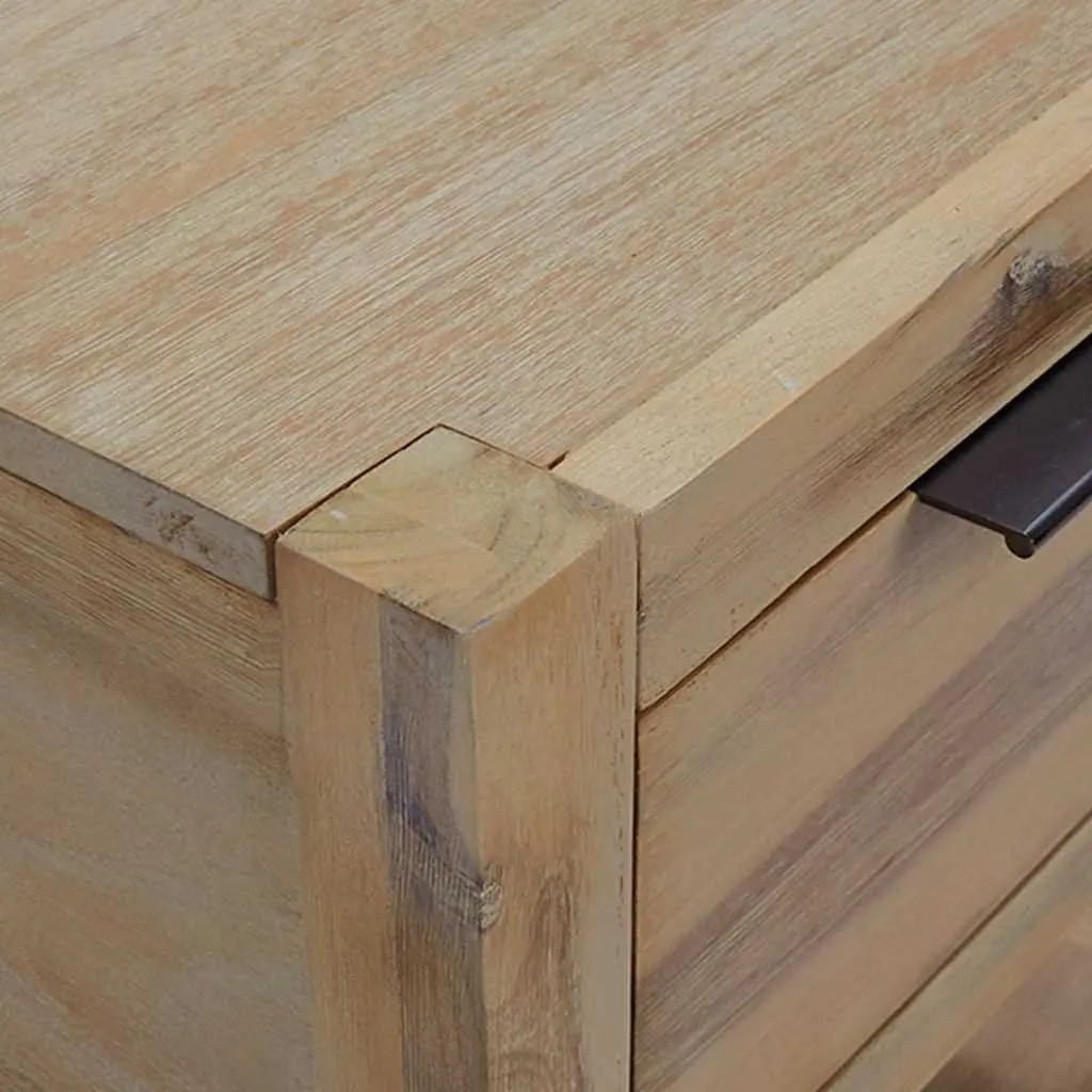 Bedside Table with Drawer 40x30x48 cm Solid Acacia Wood Nightstand End Table