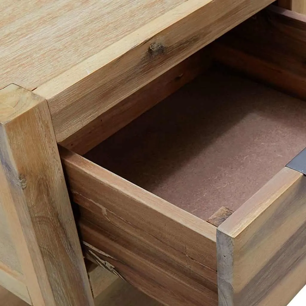 Bedside Table with Drawer 40x30x48 cm Solid Acacia Wood Nightstand End Table