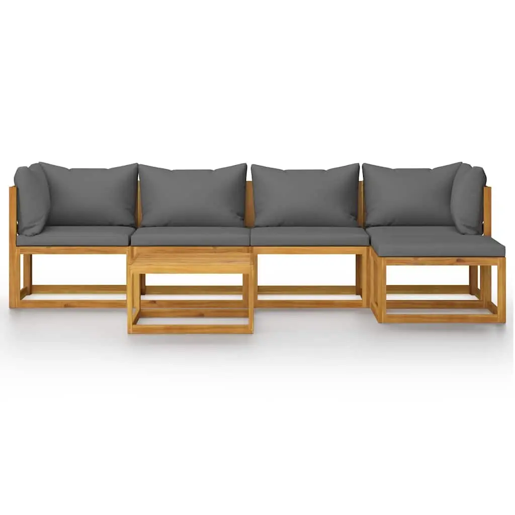 7 Piece Modular Outdoor Garden Lounge Set with Coffee Table