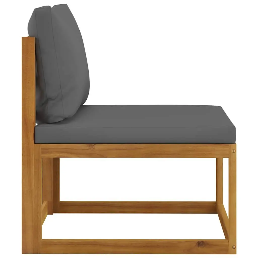 3-Seater Garden Sofa Outdoor Use Solid Acacia Wood Grey