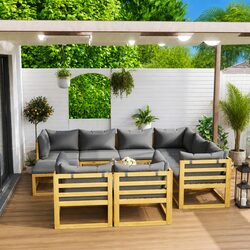 10-Piece Grey Outdoor Lounge Set Specifications