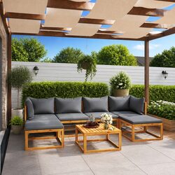 7 Piece Garden Lounge Set: Specs and Features