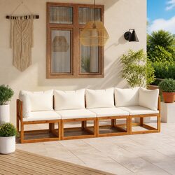 Specifications of 4-Seater Garden Sofa with Wood Frame