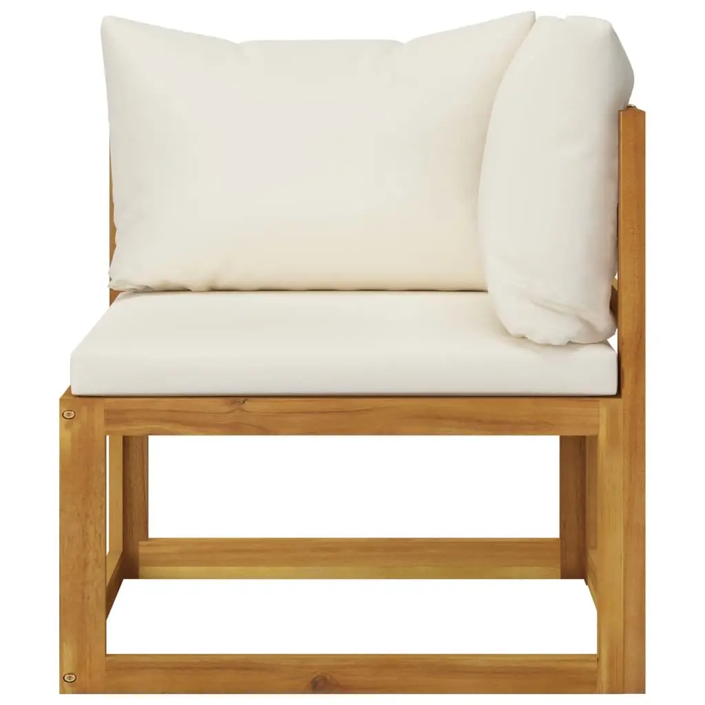 5 Piece Outdoor Lounge Set Garden Furniture Cream Sofa Coffee Table