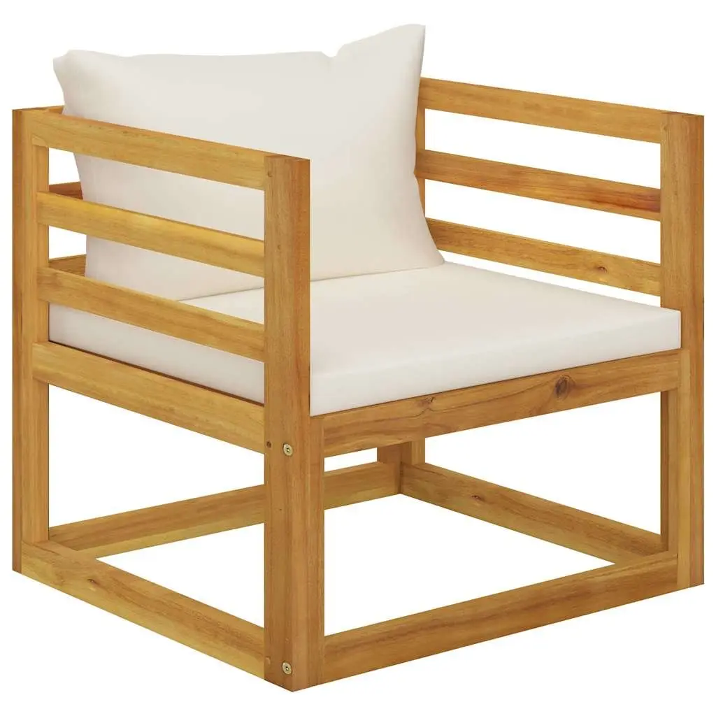 5 Piece Outdoor Lounge Set Garden Furniture Cream Sofa Coffee Table