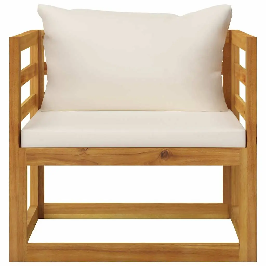 5 Piece Outdoor Lounge Set Garden Furniture Cream Sofa Coffee Table