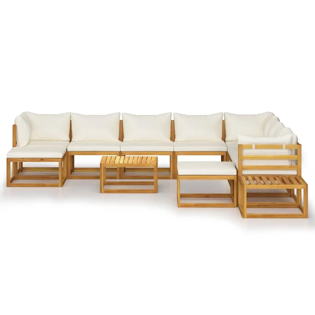 Outdoor Garden Lounge Set 12 Piece Modular Sofa with Cushions Coffee Table Patio