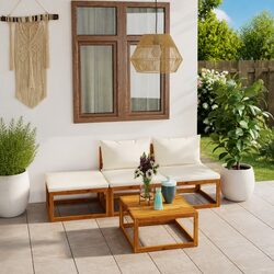 Garden Lounge Set 4 Piece Outdoor Furniture Sofa Coffee Table Patio Seating