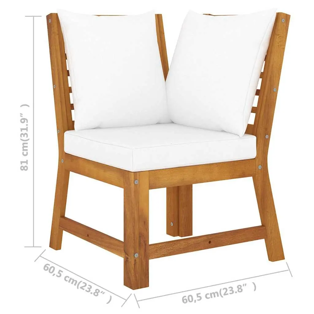 4 Piece Garden Lounge Set Outdoor Furniture Patio Sofa Coffee Table Cream