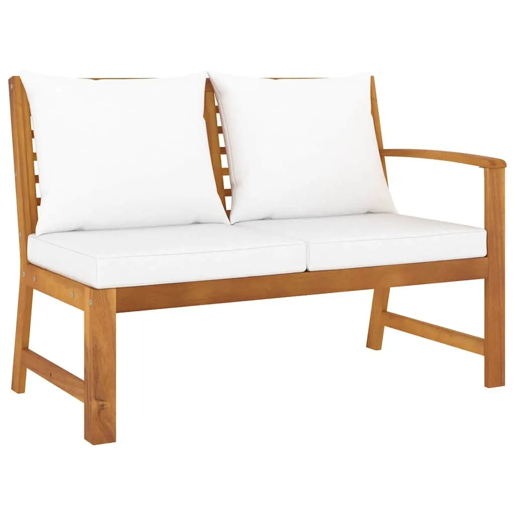 Garden Lounge Set Outdoor Sofa Coffee Table 4 Piece Cream