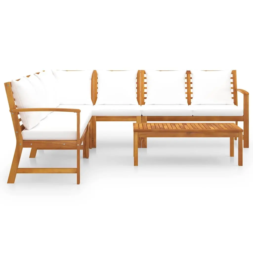 6 Piece Modular Garden Lounge Set with Coffee Table