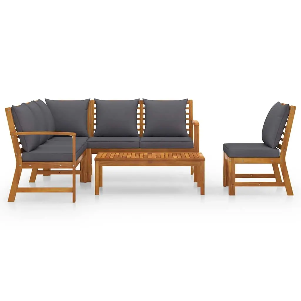 5 Piece Garden Lounge Set Outdoor Use with Cushions