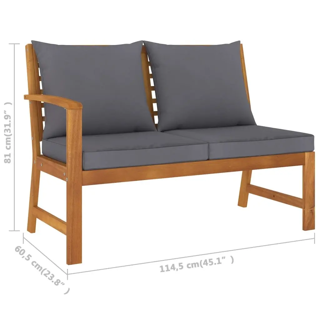 4 Piece Garden Lounge Set Outdoor Furniture Patio Sofa Coffee Table Cushions