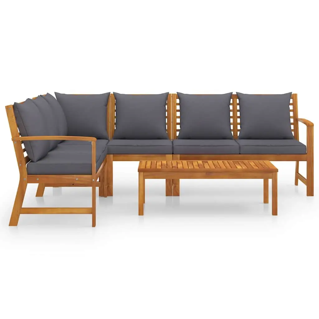 5 Piece Modular Garden Lounge Set with Coffee Table