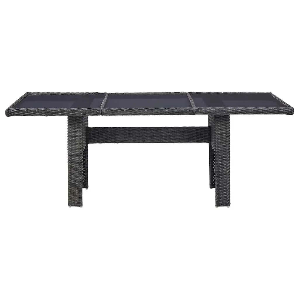 7 Piece Outdoor Dining Set in Black