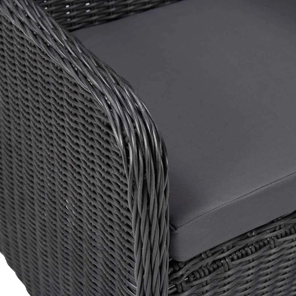 7 Piece Outdoor Dining Set in Black