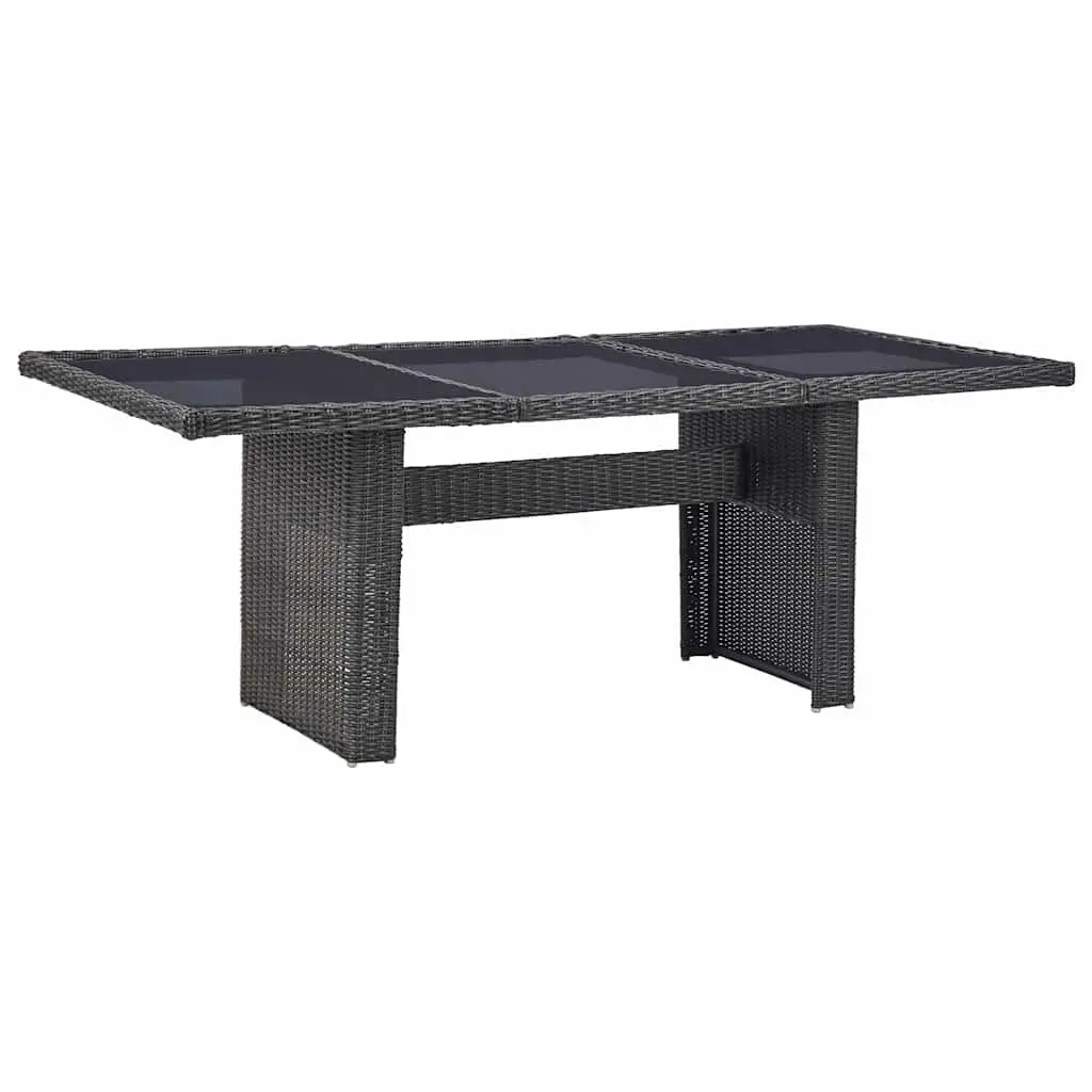 7 Piece Outdoor Dining Set in Black