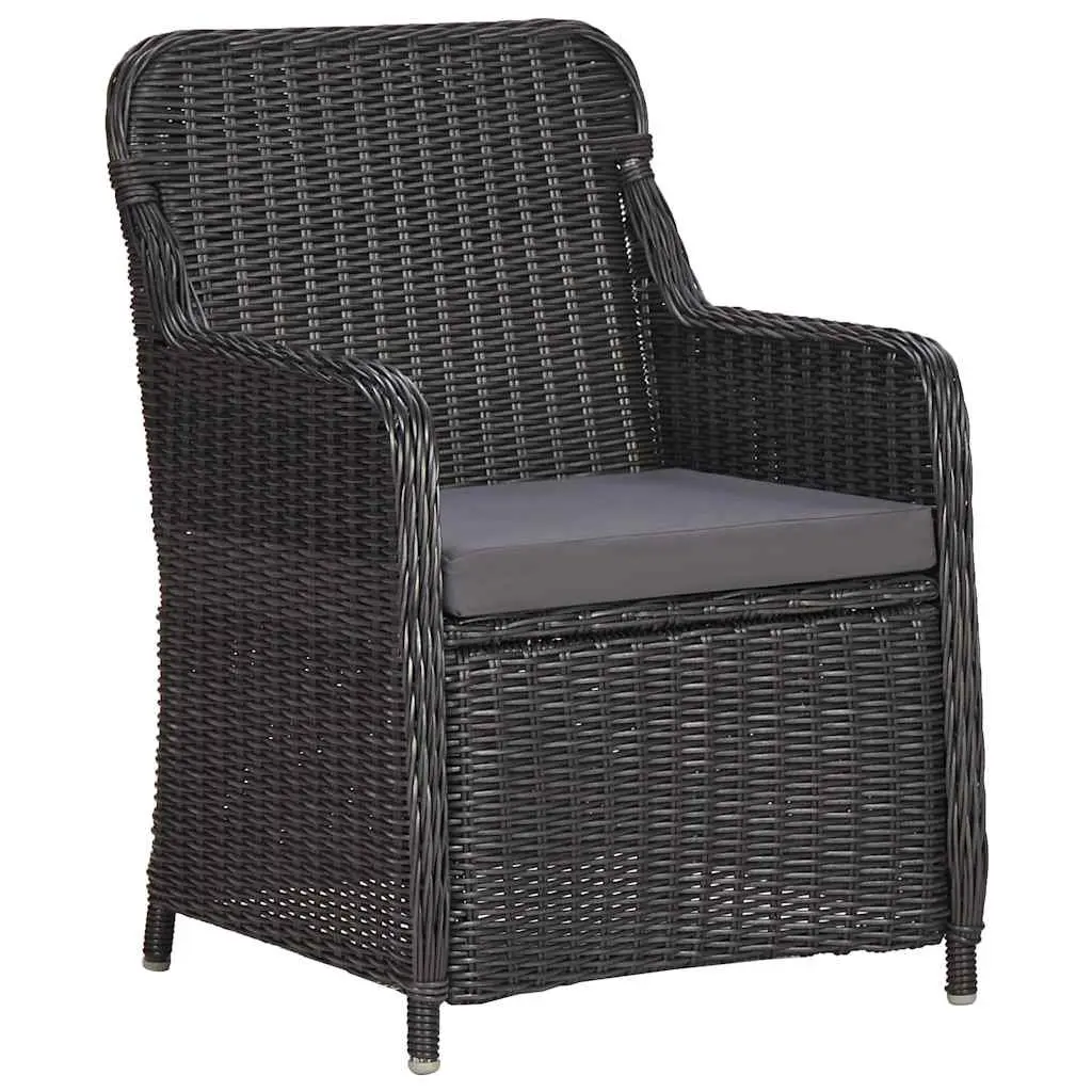 7 Piece Outdoor Dining Set in Black