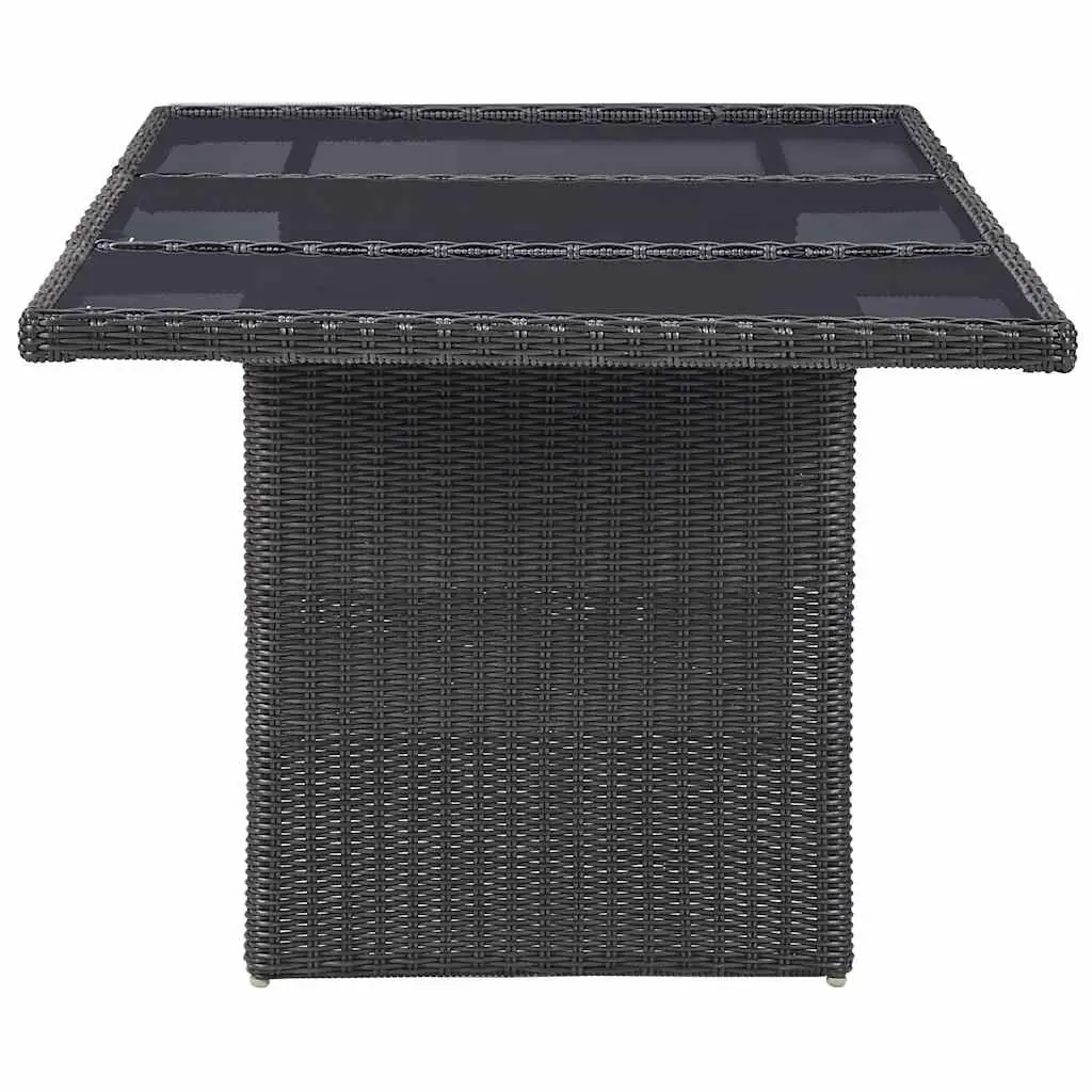 7 Piece Outdoor Dining Set in Black