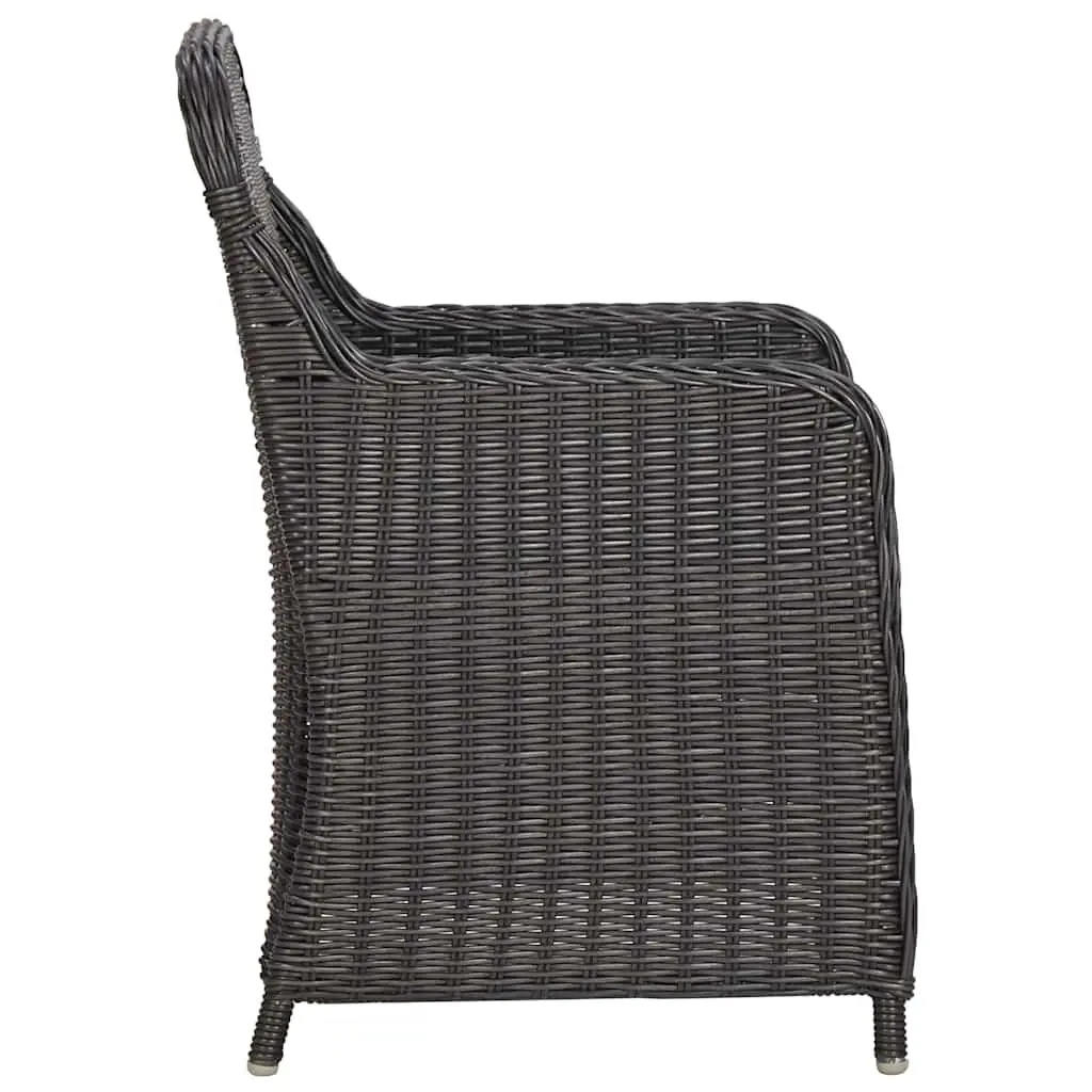 7 Piece Outdoor Dining Set in Black