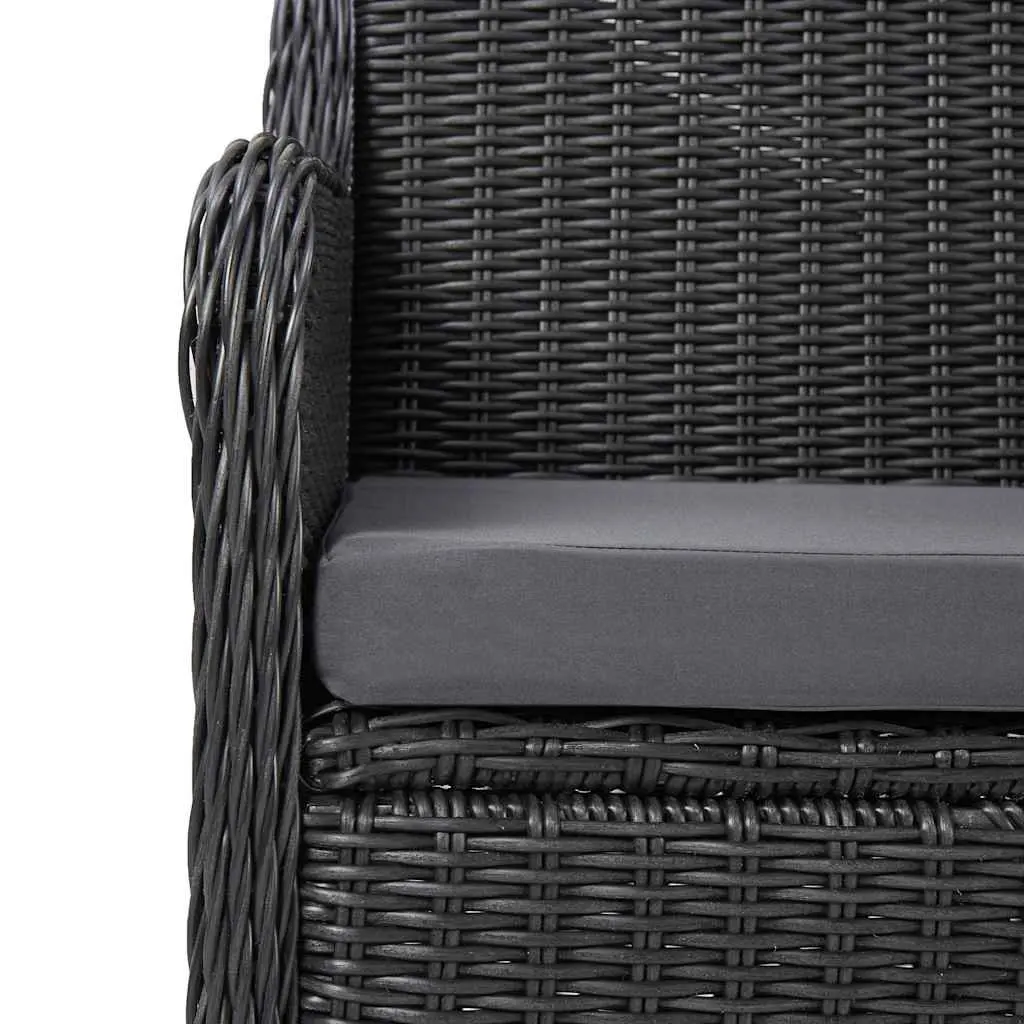 7 Piece Outdoor Dining Set in Black